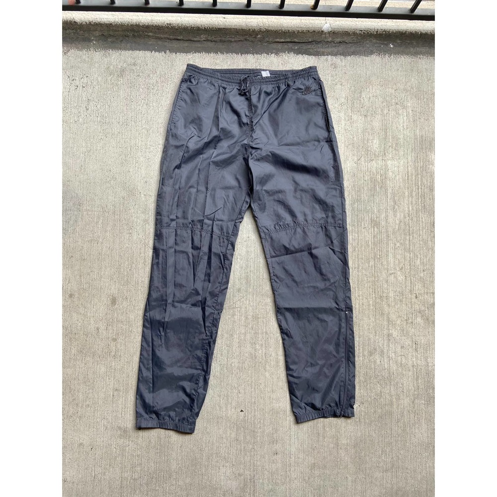Vintage 90’s Grey Tag Nike Grey Track Pants Zipper Tapered Jogger Made in USA L